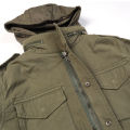 Men's Classic Field Jacket with Removable Quilted Liner & Hood - Vintage Style Outerwear 100% Cotton. 