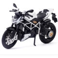 Diecast Ducati Double Silencer Bike Alloy Model Kids Toy, Die Cast Two Wheel Fast Racing Sports Motorbike Scale Replica_ Metal & Plastic Models With Music Sound & Light, Special Edition Racing Autobike Children Toys For Boys Girls & Children Race Vehicle. 