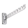Folding Wall Mounted Clothes Hanger, Clothes Hook with Swing Arm Holder Clothing Hanging System, Closet Storage Organizer Heavy Duty Drying Rack(8 Holes). 