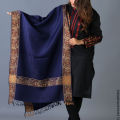 Kashmiri Shawl For Girls Wool Shawls Warm Shawl Winter Shawl Chader Dupattas, Stoles & Shawls blue. 