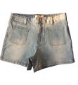 Ice Blue denim shorts. 