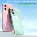 COROGI for OPPO A76 Back Cover Luxury 6D Plating Frame Shiny Bling Case Soft Silicone Square Phone Cases Pouch. 