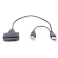 ATA USB 2.0 Adapter for HDD, SSD USB 2.0 to 2.5 inch With External power Connector HDD 7 + 15pin SATA Adapter for SATA hard disk SSD Adapter. 