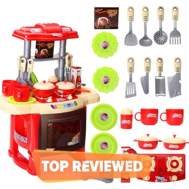 Kitchen Set for Kids Girls Boys LittleChef Backpack Series Kitchen Cooking Toy Set with Accesssories Pretend Play Toys for Childrens Daraz.pk