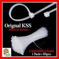 50 Pcs Pack Orignal KSS Taiwan Nylon Cable Zip Ties 4",6",8",10",12" inch Size High Quality. 