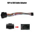 2pcs DVD Playe Radio Audio Car Android Head Unit Cable Connector ISO Cable Adapte Wiring Harness 16 Pin Plug. 