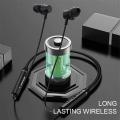 Lenovo QE03 Wireless Earphones BT5.0 Magnetic Neckband Earbuds w/Mic/8-Hour Playtime/IPX5 Waterproof/HIFI Stereo Sports Headphones. 