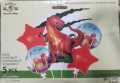 DINOSAUR FOIL BALOON SET ( PACK OF 5 FOIL BALLOONS ). 