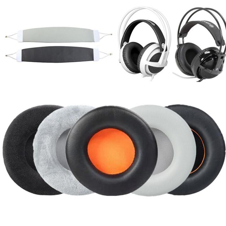Audio Headband Cushion Head band Pads + Ear pad Earpads For SteelSeries Siberia V1 V2 V3 Prism Gaming Headphones Headsets