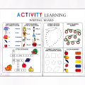 Whiteboard Notebook for Kids - Set of 4- Tracing and Writing Activity - Reusable Premium Quality for Early Learner -. 