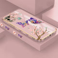 For Infinix Hot 10 Play Hot 11 Play X688C Colorful Cartoon Butterfly Square Edge Pattern Casing Plated Phone Shell Luxury Plating Soft Phone Case. 