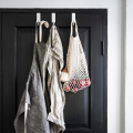 IKEA SEKINER hook for Door white Over Door Hook - Towel Hanger Organizer, Hanging Storage for Hat, Coats, Purses, Scarves, Clothes - Best quality clothes organizer. 