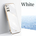 For Samsung Galaxy A51 Cover Fashion Shiny Plating Square Bumper Slim Phone Case Soft TPU Silicone Shockproof Protective Back Cover. 