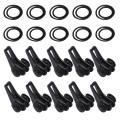 10 Set Adjustable Fishing Rod Hook Keeper Rubber Rings Lure Bait Jig Holder. 