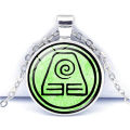 Avatar The Last Airbender Necklace for Women Jewelry Air Nomad Fire and Water Tribe Dome Glass Pendant Chain Necklace Men Gifts. 