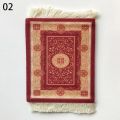 Mini Persian Woven Rug Mat Tassels Cup Coaster Mousepad Retro Carpet Coffee Dining Pad Living Room Home Office Table Decor. 