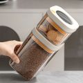 Multifunctional 380/1100/1800ml Vacuum Seal Container Box Press-type Fresh-Keeping Sealed Jar Plastic Moisture-proof Coffee Beans Storage Box Food Storage Box. 