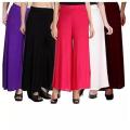 100% Pure Soft Viscose Palazzo Trousers for Women – Relaxed Night Wear, Free Size. 