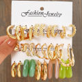 17MILE Fashion Resin Butterfly Pearl Heart Drop Earrings Set For Women Girls Acrylic Dangle Earrings Punk Metal Hoop Earrings Set 2022 Trend Set of Earrings Jewelry. 