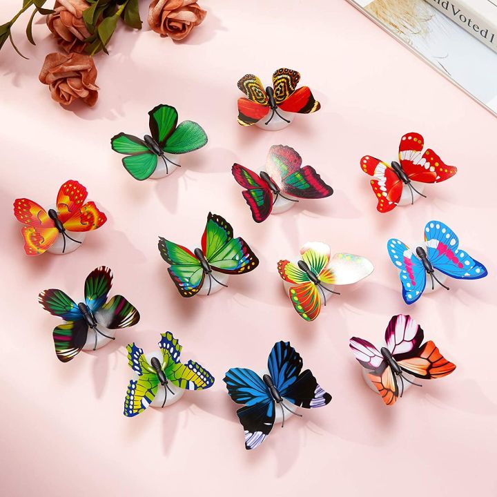 1 Pcs Color Changing Glow In The Dark Led Butterflies For Kids Room ...