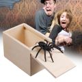 Scare Box Wooden Prank Trick Scaring Toy Spider Toys April Fool's Day gift Halloween Surprise Box. 