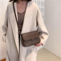Trendy Saddle Shoulder Bag Women PU Leather Crossbody Bag Simple Solid Color Flap Messenger Bag Designer Handbags Pouch. 