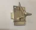 Cupboard lock long key silver. 