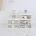 Lipstick | Makeup Organizers Cute Bunny Handle Plastic Storage Drawer Makeup Storage Box Cosmetics Storage Shelf Plastic Storage Shelves | Desk Organizer 2 Layers Perfect for Gril | Woman. 