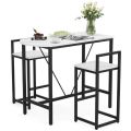 3-Piece Bar Table Set, Kitchen pub Dining Table and 2 Stools New Luxury Dining Table set. 