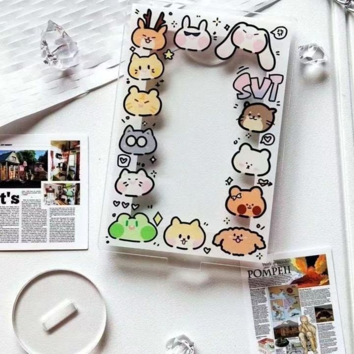 Kpop Ido SEVENTEEN HOSHI WONWOO THE8 Acrylic Stand Cute Little Animal Characters Photo Frame