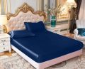 Silk Fitted Bedsheet Plain King Size, 3 Piece Printed Fancy Silk Fitted Bed Sheet King Size with 2 Silk Pillow Covers, Silk Bed Sheet King Size Fancy has Soft and Elegant Feel Size  78' x 84' x 12'. 
