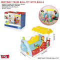 Bestway Fisher Price Inflatable Train Shaped Ball Pit 93537 Inflatable Ball Pit Inflatable Kids Play Centre Plastic Ball Pool With 25 Play Balls For Childrens Play. 