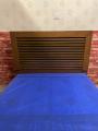 walnut single bed, single bed, wood single bed. 