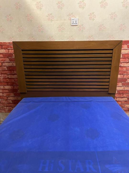 walnut single bed, single bed, wood single bed