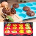 12 Slot No-Stick Silicon Cup Cake Muffin Pan Mold Baking Tray Bake Ware. 