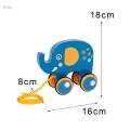 Wooden Pull Along Toy Walking Toy with String Pull Along Walking Toy Girls Children. 