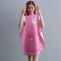 Cartoon Rabbit Household Bib With Pocket Adjustable Cleaning Aprons Oil-proof Cooking Apron. 