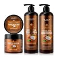 Lichen Professional Coconut Oil Shampoo and Conditioner Hair Mask Set (Pack Of 3), Sulfate Free, Paraben Free, Silicone Free, Color Safe. 