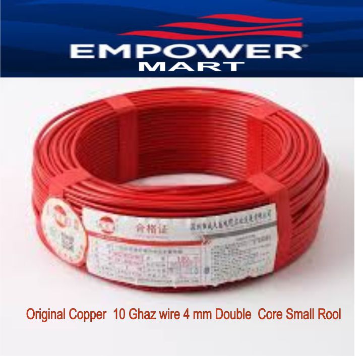 “4 mm² Twin‑Core Flexible Solar DC Cable –10 Ghaz  Roll  solar wire (UV‑Resistant, Outdoor PV Wire)”