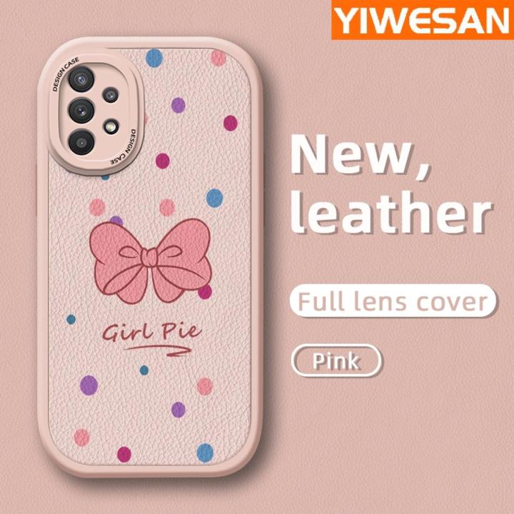 YIWESAN For Samsung A32 5G M32 5G Case Cartoon Beauty Bow Thin Leather Soft  Full Lens Camera Protect Cases Shockproof Back Cover Casing For Girl |  Daraz.pk