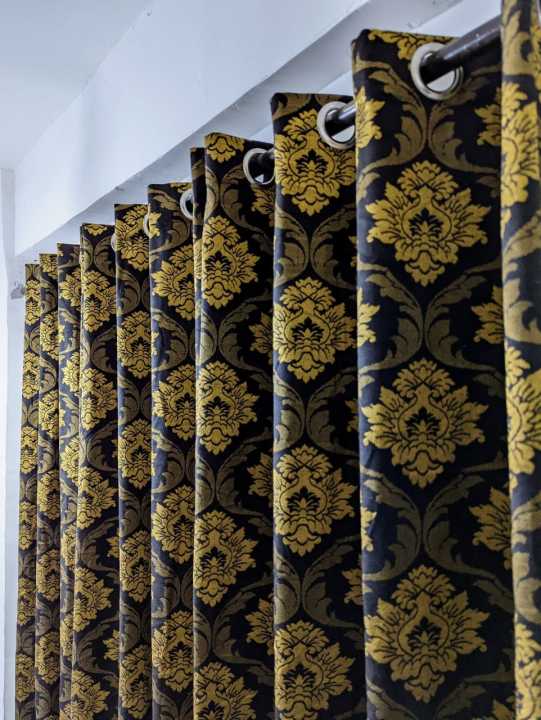 Export Leather Double sided heavy fabric curtains (1 Curtain)