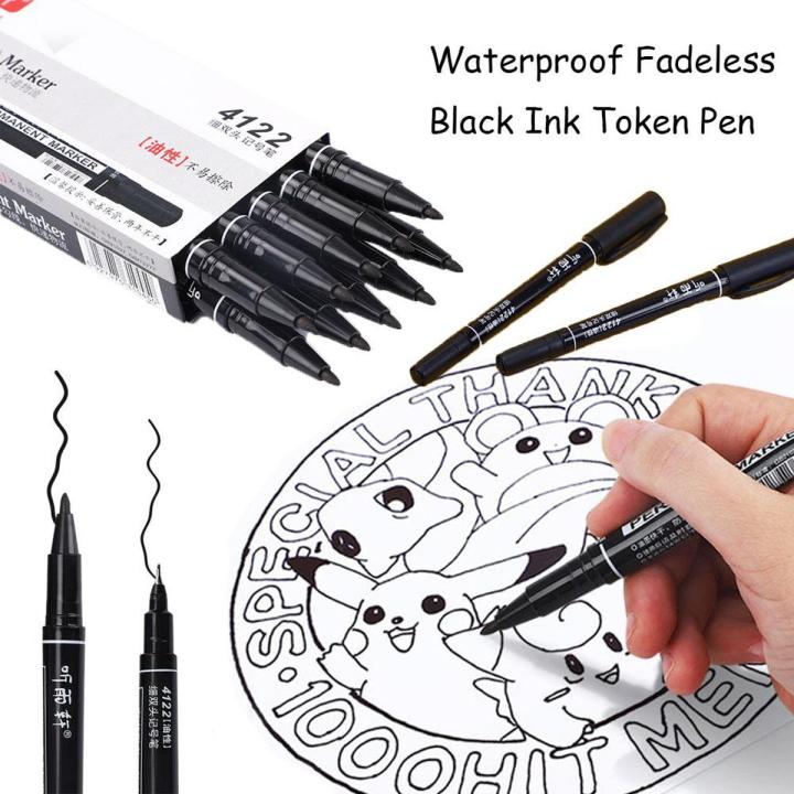 Waterproof Fadeless Black Ink Token Pen Garden Marker Pen Gardening Plant Labeling Stationery School Office Supplier