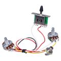 Guitar Pre-Wired Harness, 3 Way Blade Toggle Switch 1V1T 500K for Electric Guitar & Active Guitar Bass Pickup 9V Battery Case Box. 
