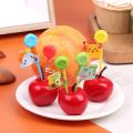 5Pcs Pokeball Fruit Fork Snack Cake Dessert Food Toothpick Bento Lunches Decor. 