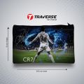 Traverse CR7 - Ronaldo Drawstring Bags For Girls / Bags For Kids / Bags For Boys with Pencil Pouch. Digitally printed on Fabric. 