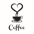 Coffee Cup Decals Removable Vinyl Mug Wall Sticker DIY Kitchen Home Decor. 