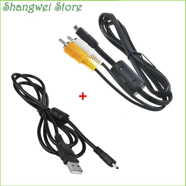 USB Data SYNC AV A/V TV Cable For Sony Cybershot DSC-H200 b/k DSC-H300 b Camera