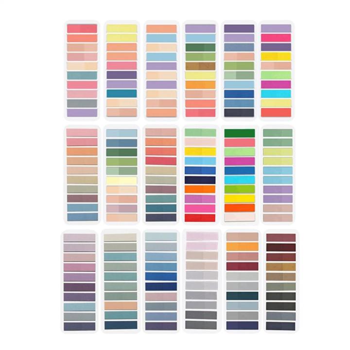 180 Colors Books Tabs for Annotating,Sticky Tabs Clear Sticky Notes, Morandi Page Markers for Notebooks,(3600Pcs) Durable Easy to Use