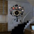 Wooden Family Tree with Light Wall Clock - Wooden Tree Frame/Wall Tree - Wall/Home Decoration/Decor - Family Tree Photo Frame - Artificial Tree Decoration - Home/Room Decoration Items. 