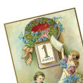 Retro-style New Year Cards Vintage Happy New Year Greeting Cards with Gold Foil Accents Perfect for Family Friends Set of 12/24 Pcs Retro Illustrations Holiday Cards New Year Cards. 